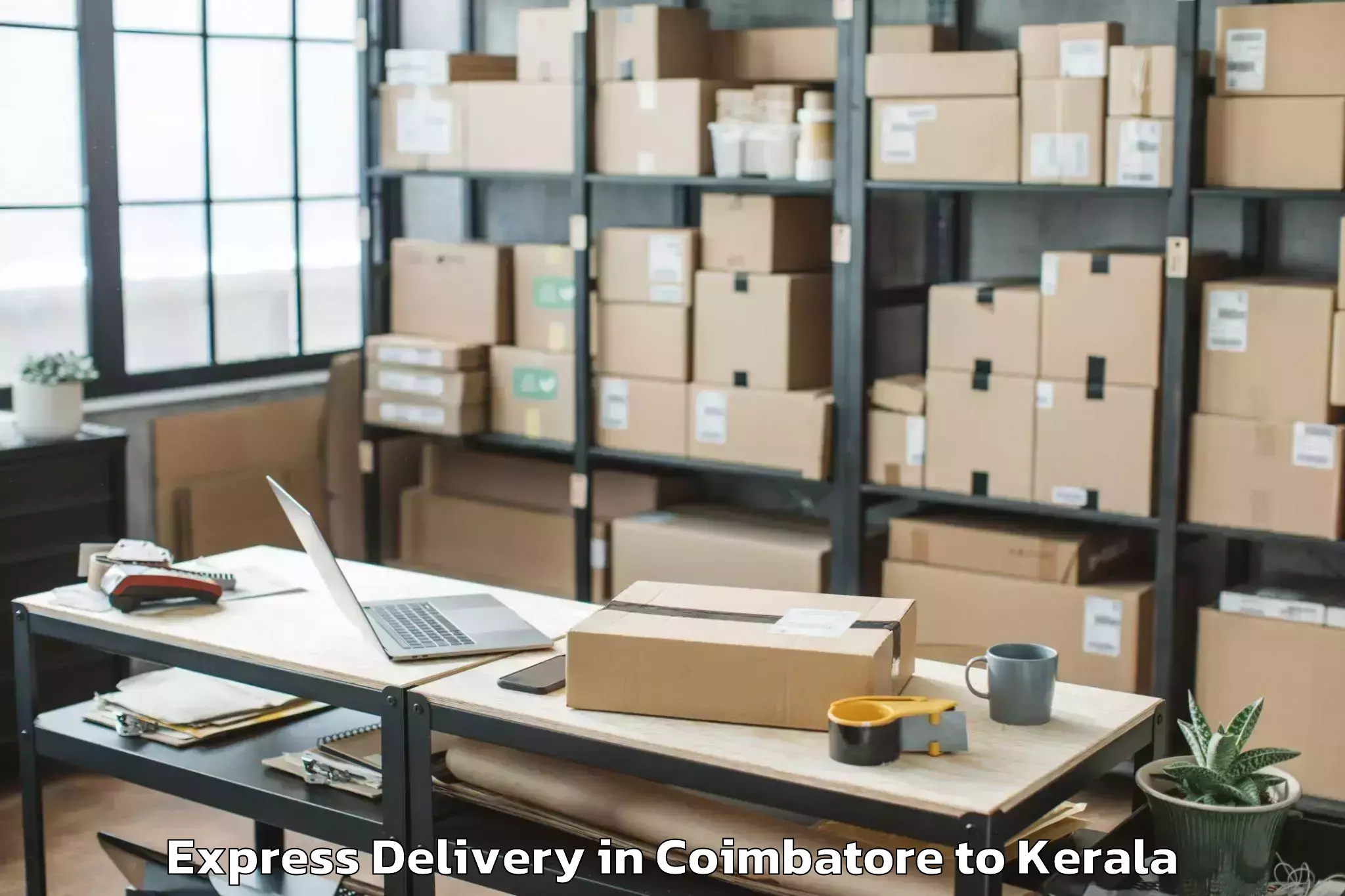 Discover Coimbatore to Adoor Express Delivery